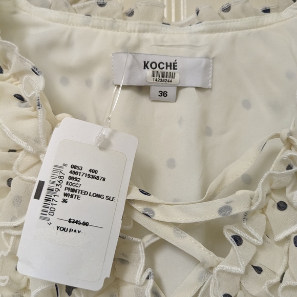 Koché Collective printed frilled polka dotted top size EU 36 / XS - Picture 2 of 2